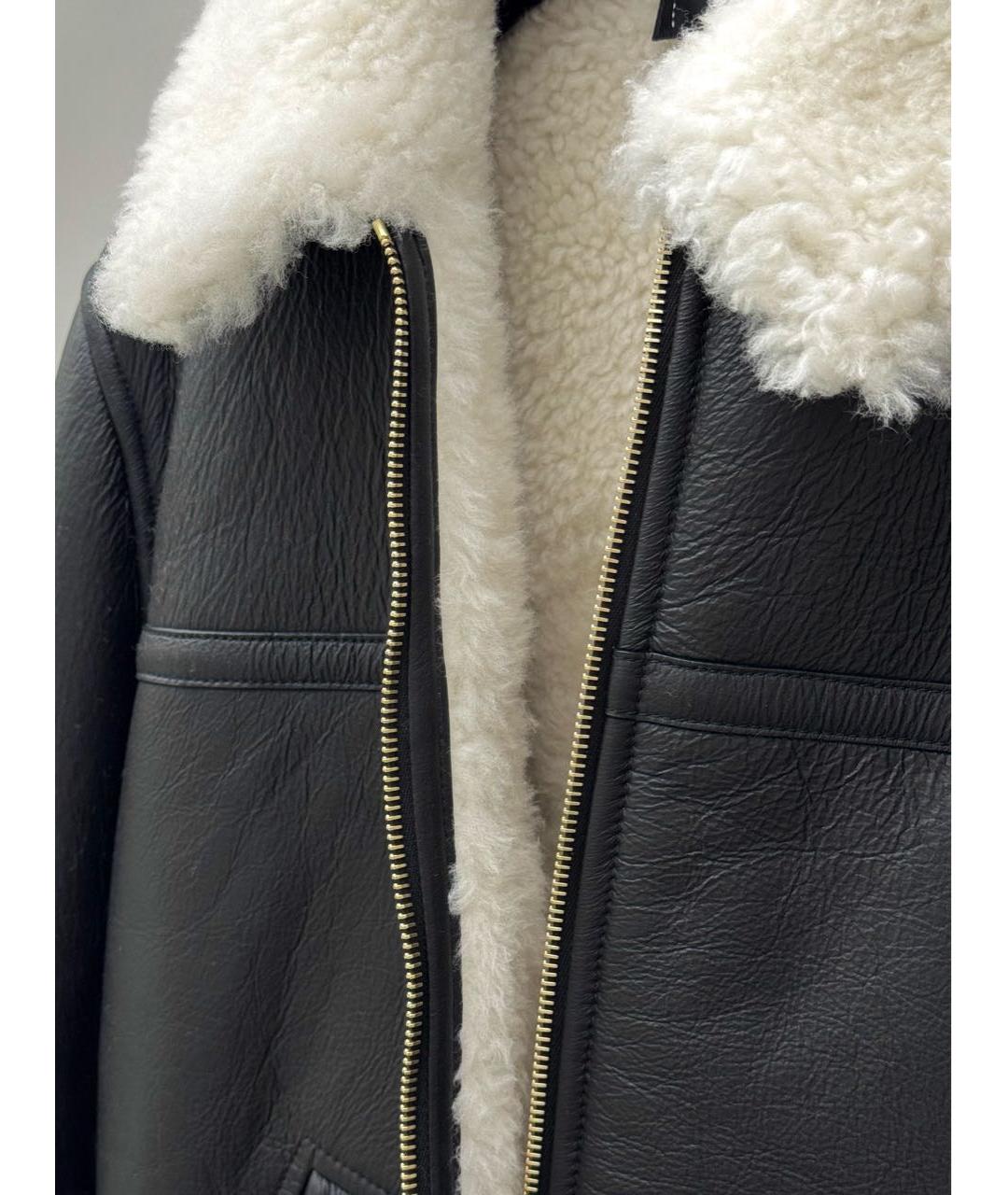 CHANEL Черная кожаная дубленка, фото 4