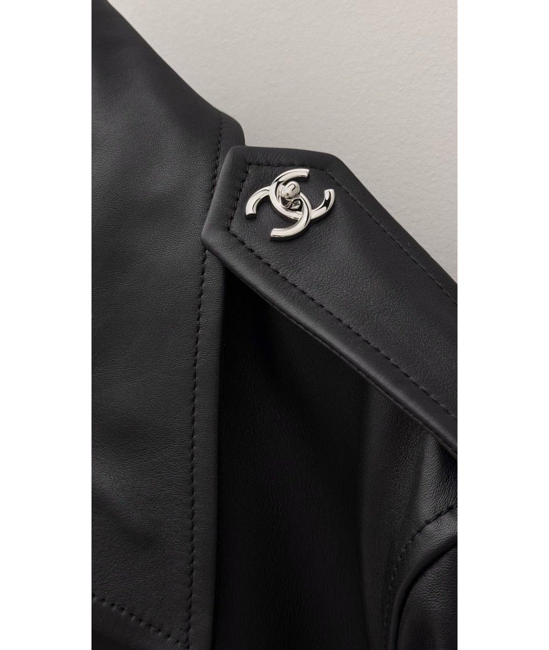 CHANEL Черная кожаная куртка, фото 5