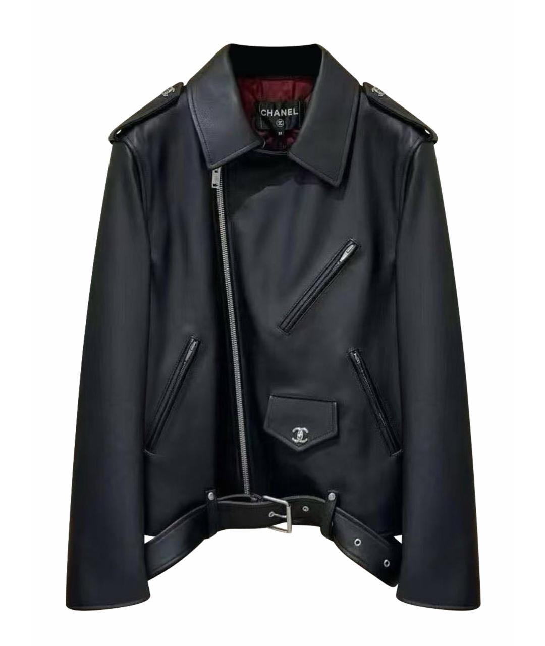 CHANEL Черная кожаная куртка, фото 1