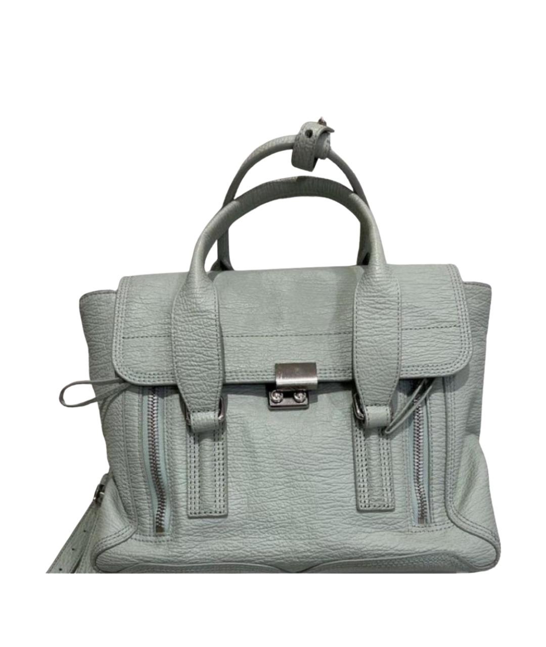 3.1 PHILLIP LIM Зеленая кожаная сумка с короткими ручками, фото 1