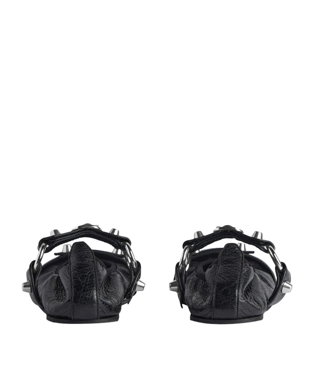 BALENCIAGA Черные кожаные балетки, фото 6