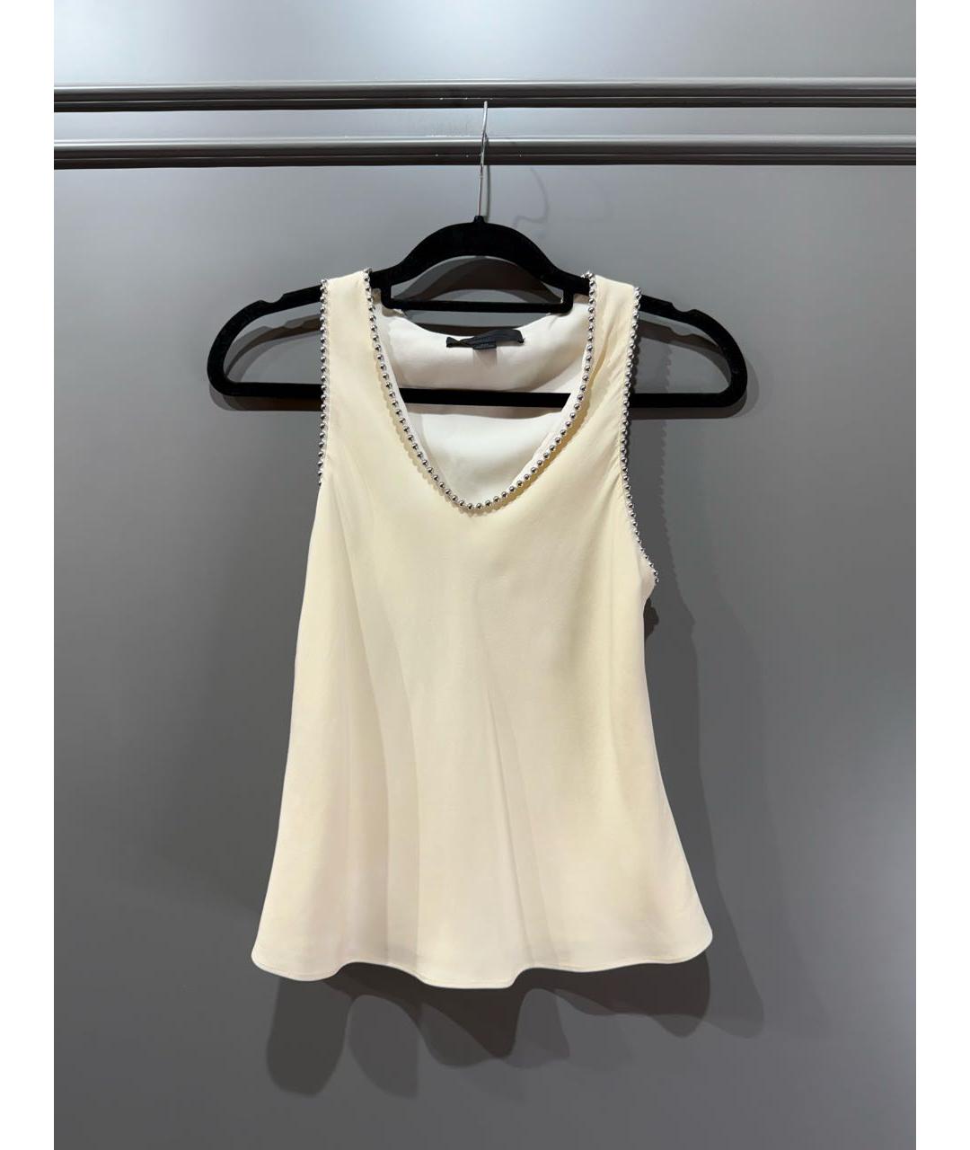 ALEXANDER WANG Белая шелковая блузы, фото 3