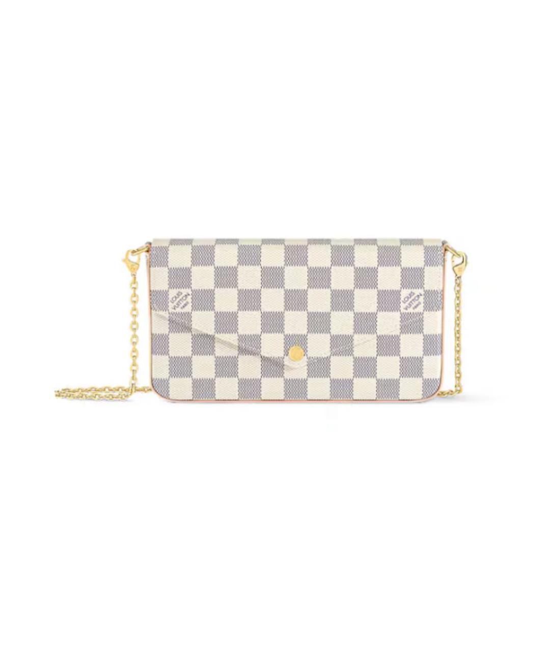 LOUIS VUITTON Белая сумка через плечо из канвы, фото 5