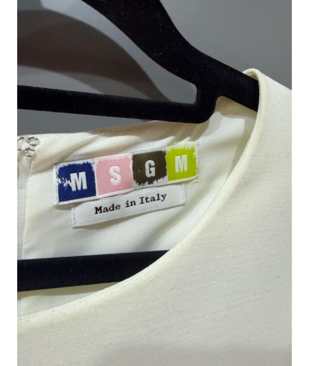 MSGM Белая полиэстеровая блузы, фото 3