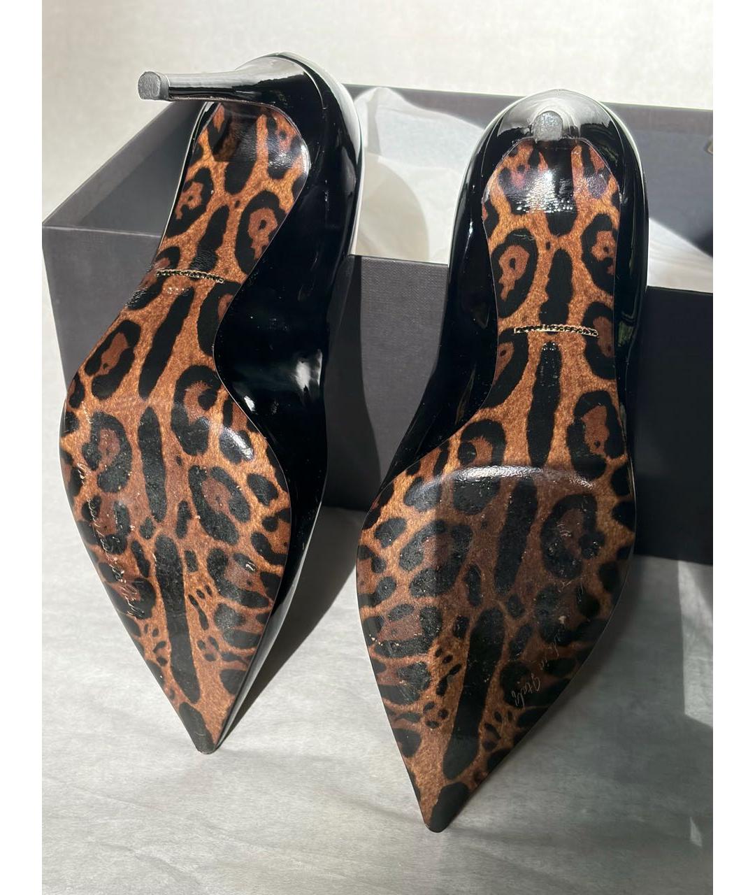 DOLCE&GABBANA Черные кожаные туфли, фото 4