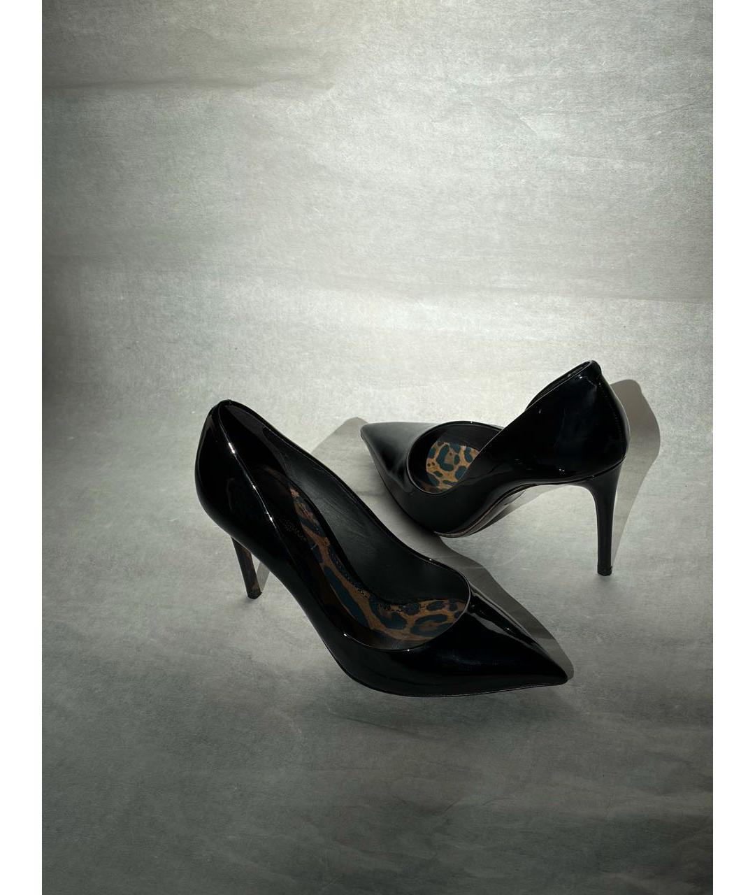 DOLCE&GABBANA Черные кожаные туфли, фото 5
