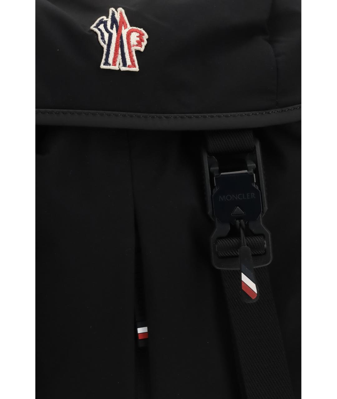 MONCLER GRENOBLE Черный нейлоновый рюкзак, фото 3
