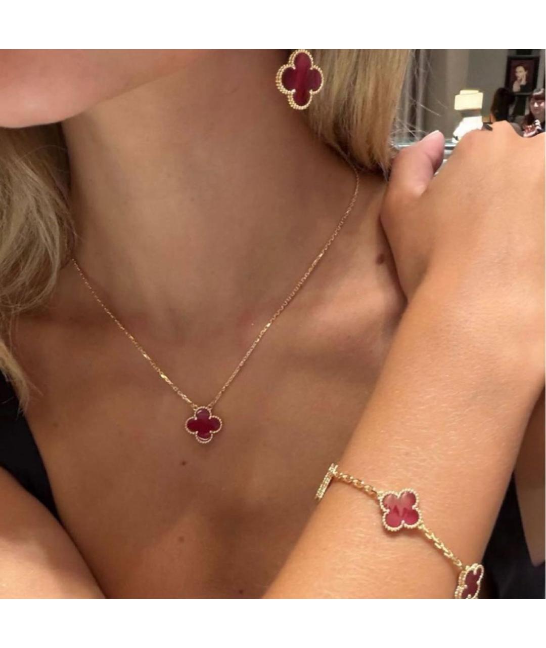 VAN CLEEF & ARPELS Розовая подвеска из желтого золота, фото 6