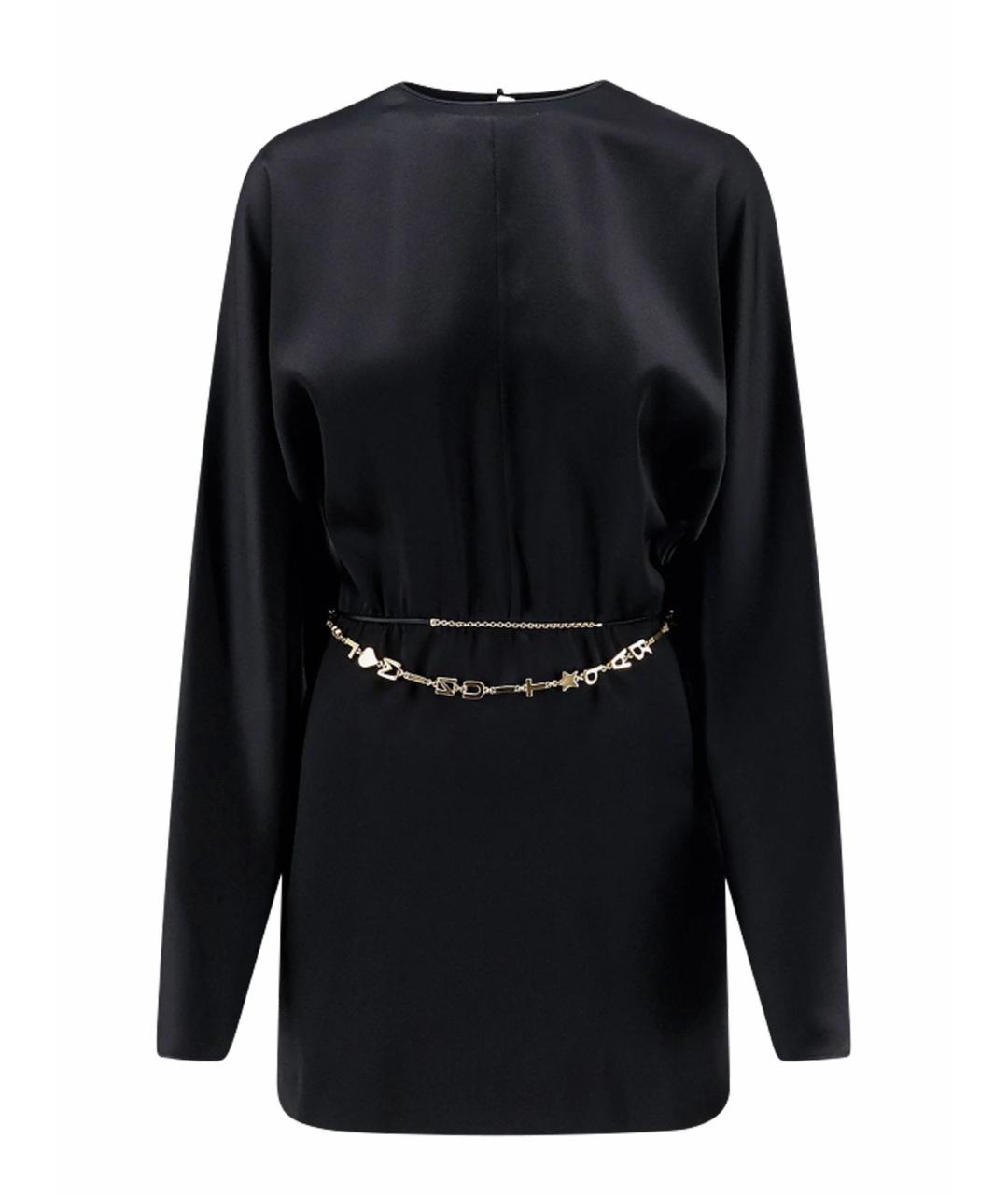 SAINT LAURENT Черное шелковое вечернее платье, фото 1