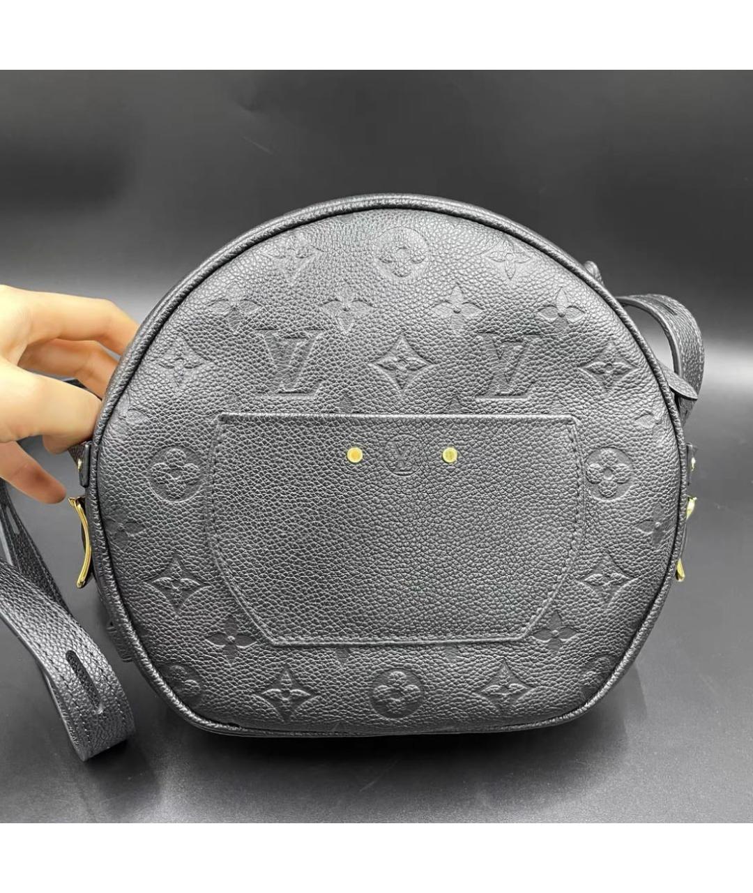 LOUIS VUITTON Черная кожаная сумка через плечо, фото 3