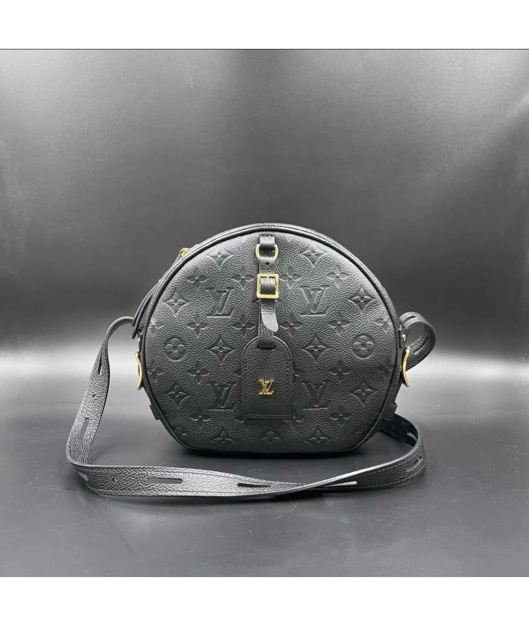 LOUIS VUITTON Черная кожаная сумка через плечо, фото 2