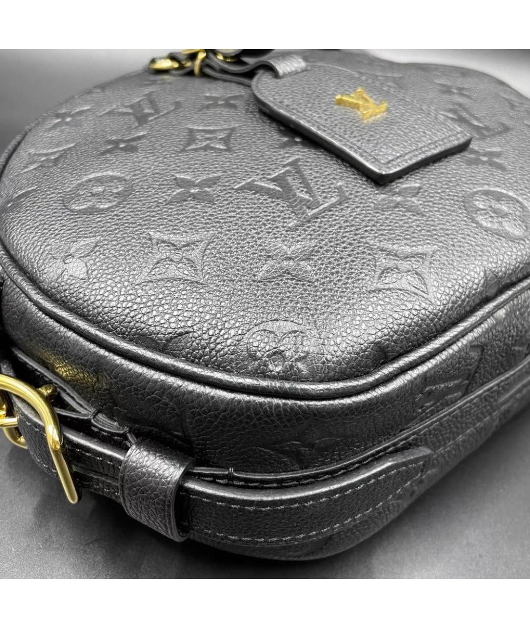 LOUIS VUITTON Черная кожаная сумка через плечо, фото 6