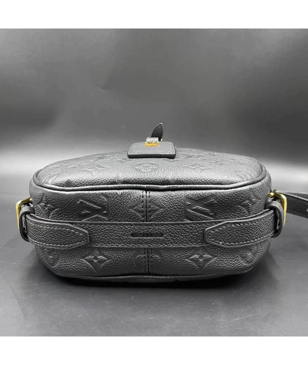 LOUIS VUITTON Черная кожаная сумка через плечо, фото 4