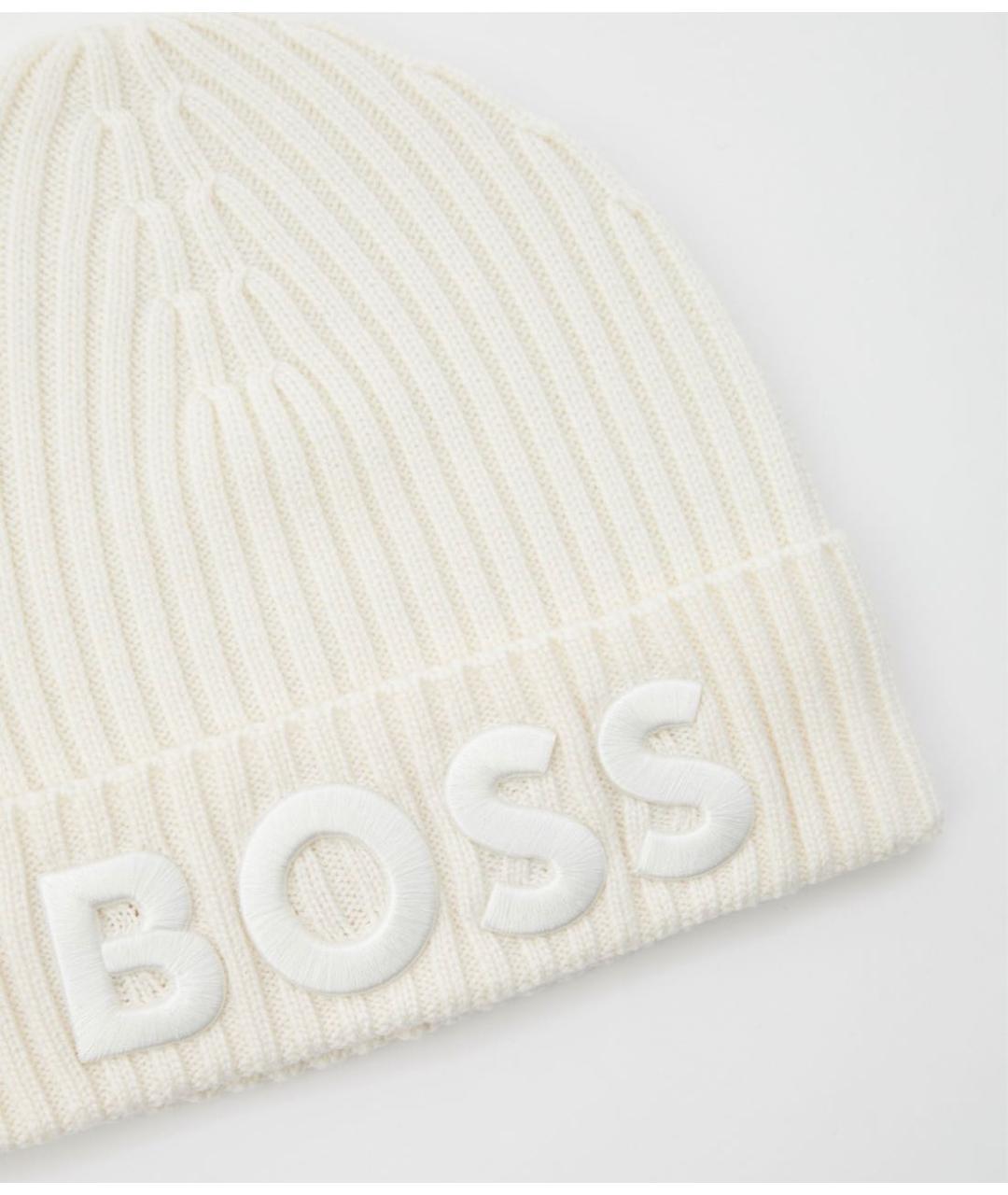 HUGO BOSS Бежевая шерстяная шапка, фото 3
