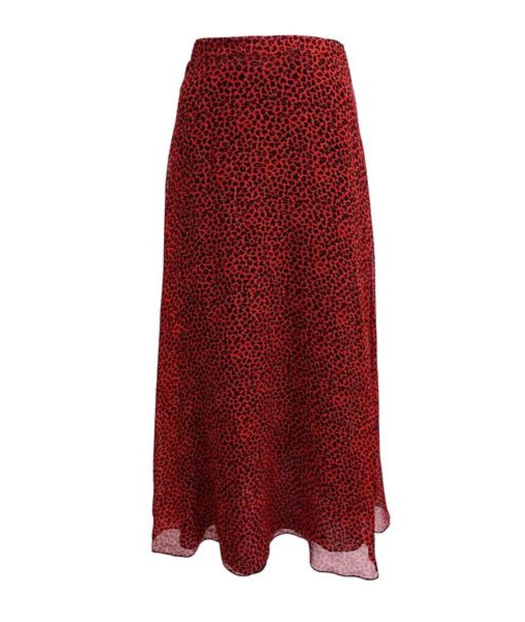 CHRISTIAN DIOR Бордовая юбка миди, фото 4