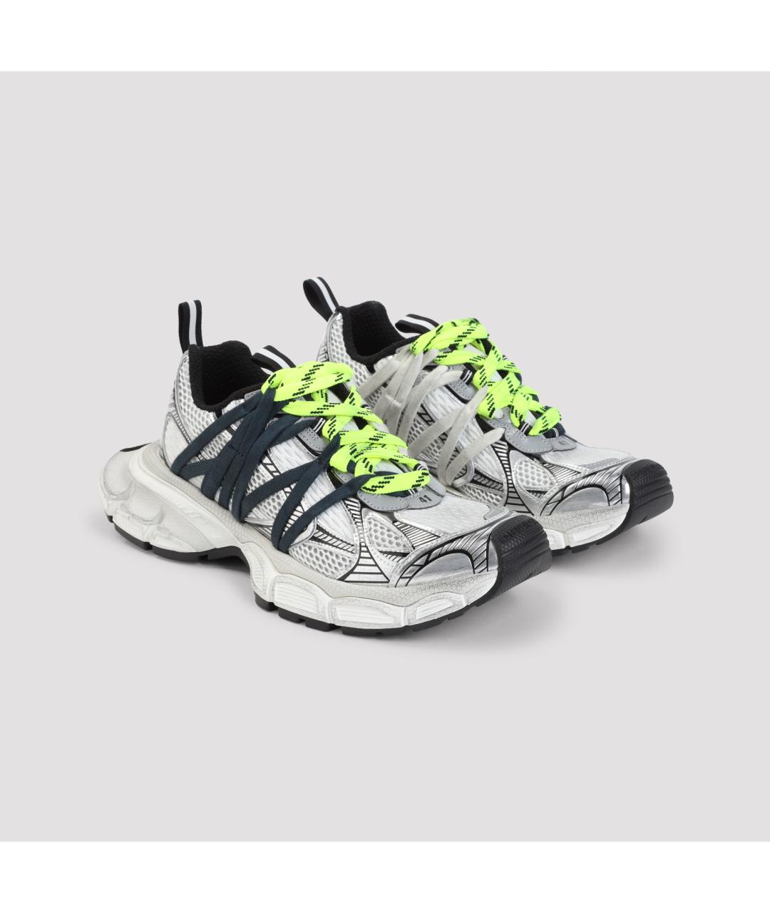 BALENCIAGA Серые синтетические низкие кроссовки / кеды, фото 4