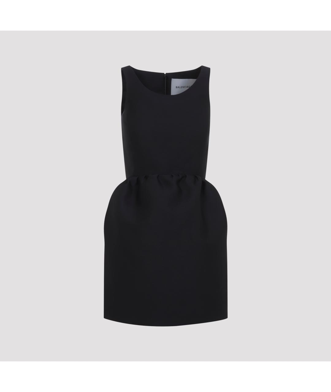 BALENCIAGA Черное шерстяное платье, фото 2