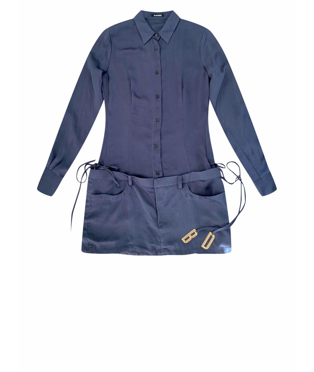 BIKKEMBERGS Синяя полиэстеровая рубашка, фото 1