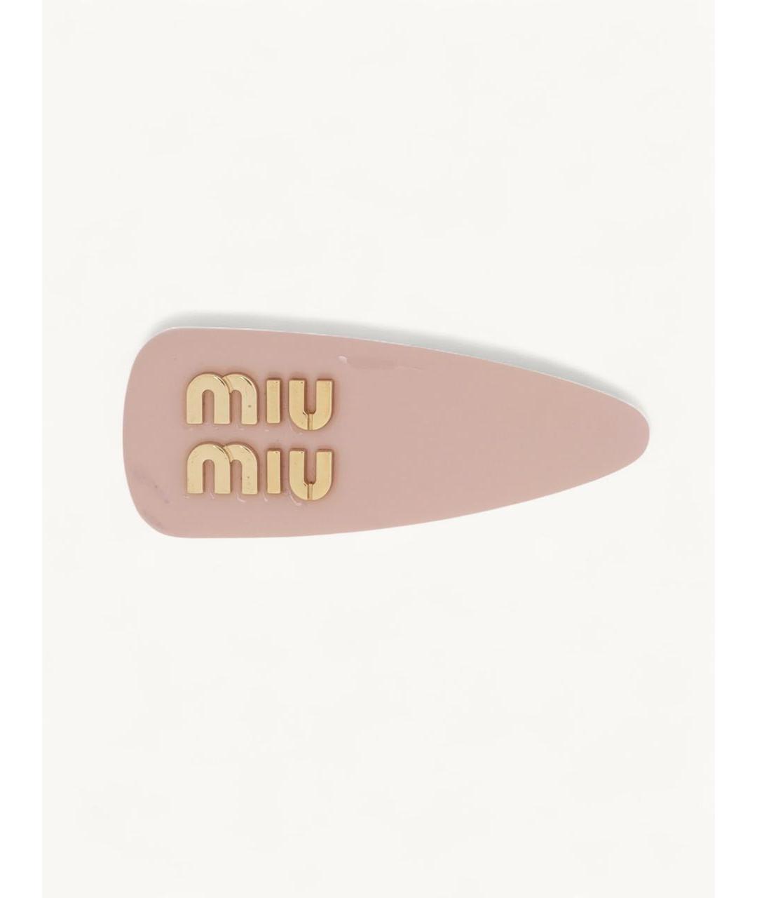 MIU MIU Белая заколка, фото 5