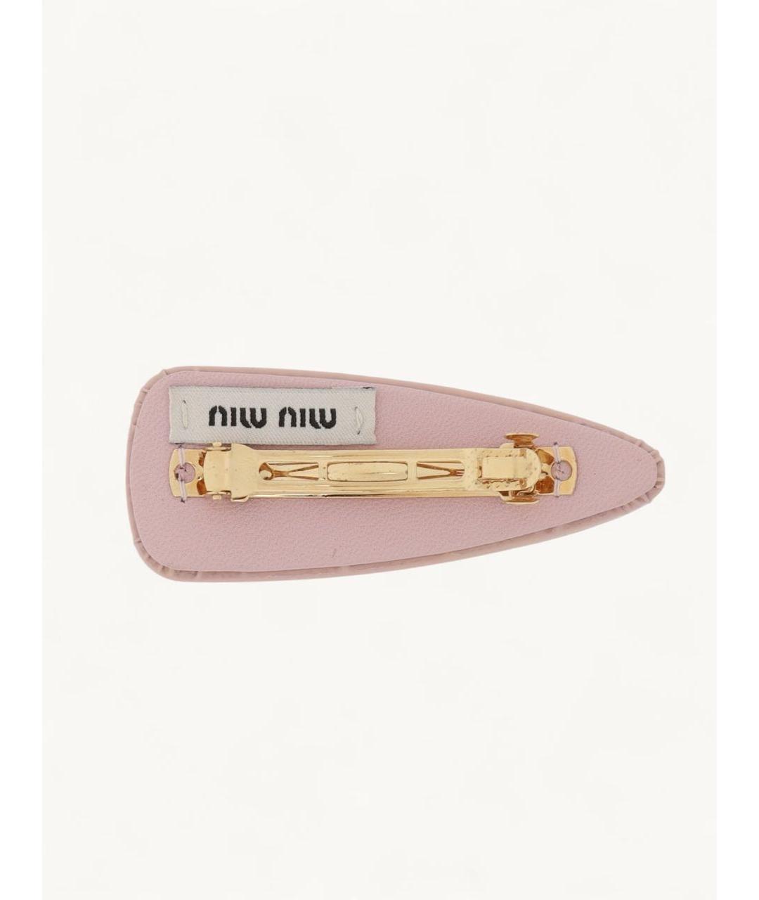 MIU MIU Белая заколка, фото 3