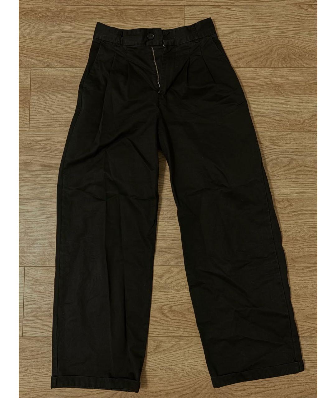CARHARTT WIP Черные хлопковые брюки широкие, фото 2
