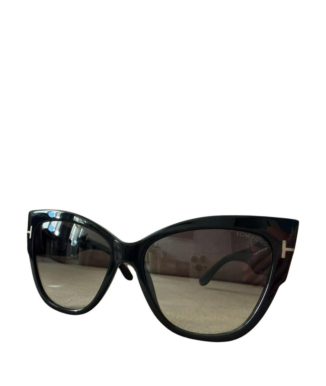 TOM FORD Черные пластиковые солнцезащитные очки, фото 1