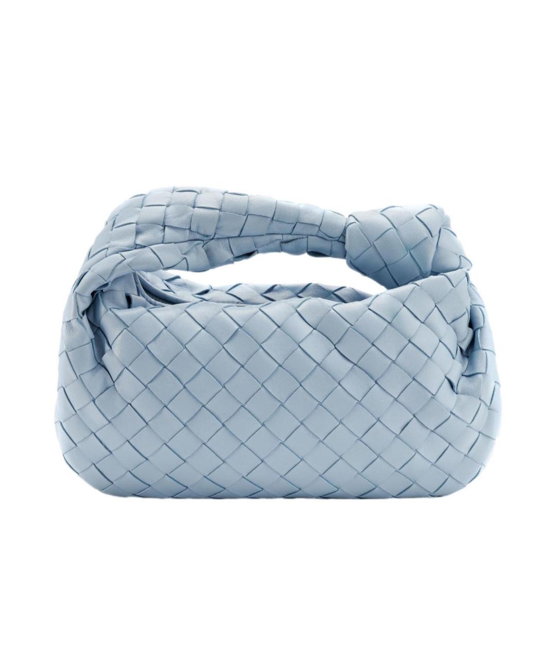 BOTTEGA VENETA Голубая кожаная сумка с короткими ручками, фото 1