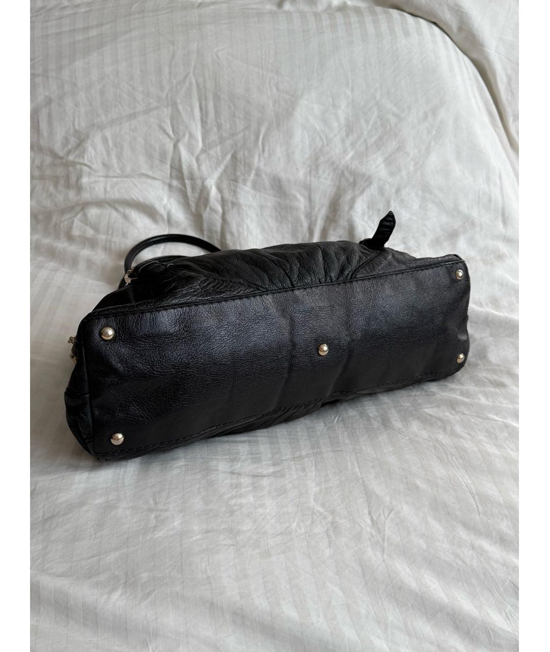 GUCCI Черная кожаная сумка с короткими ручками, фото 3