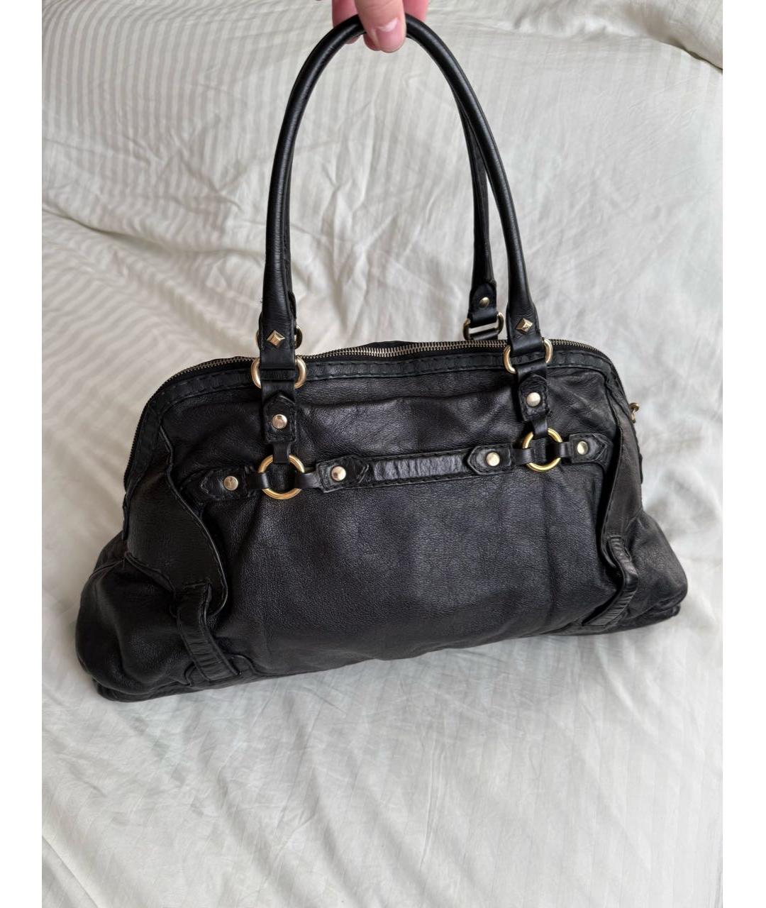 GUCCI Черная кожаная сумка с короткими ручками, фото 2