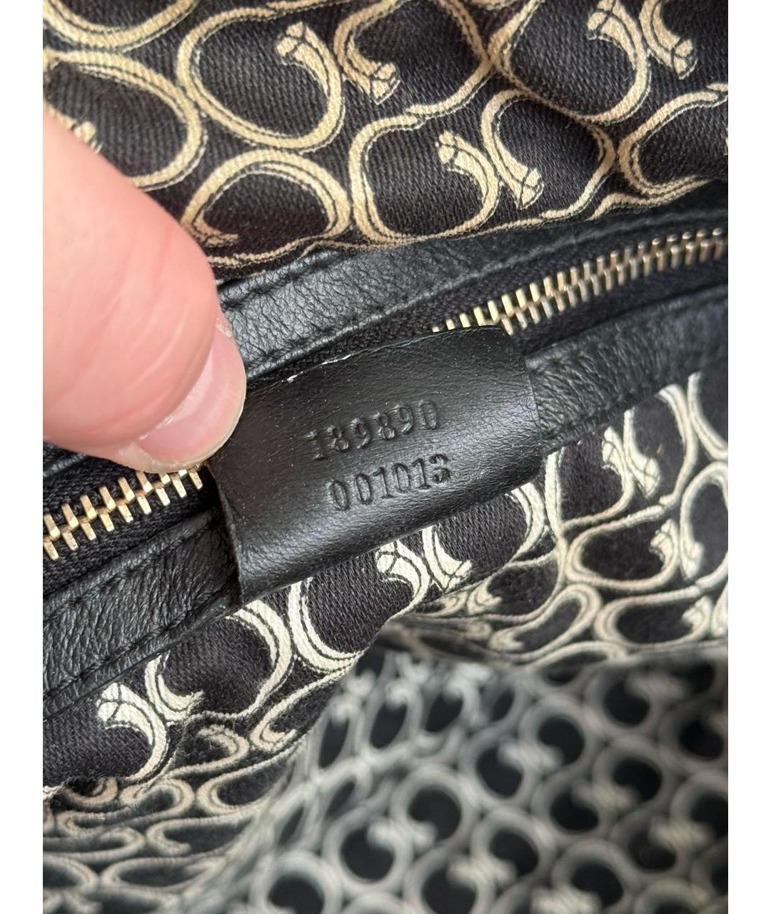 GUCCI Черная кожаная сумка с короткими ручками, фото 6