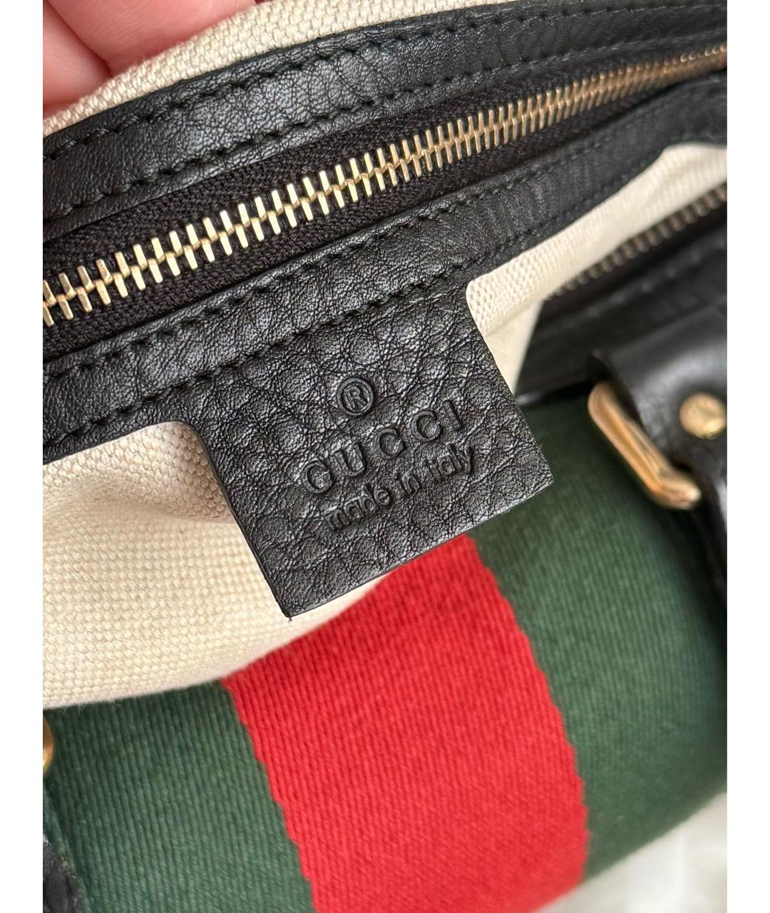 GUCCI Черная кожаная сумка с короткими ручками, фото 6
