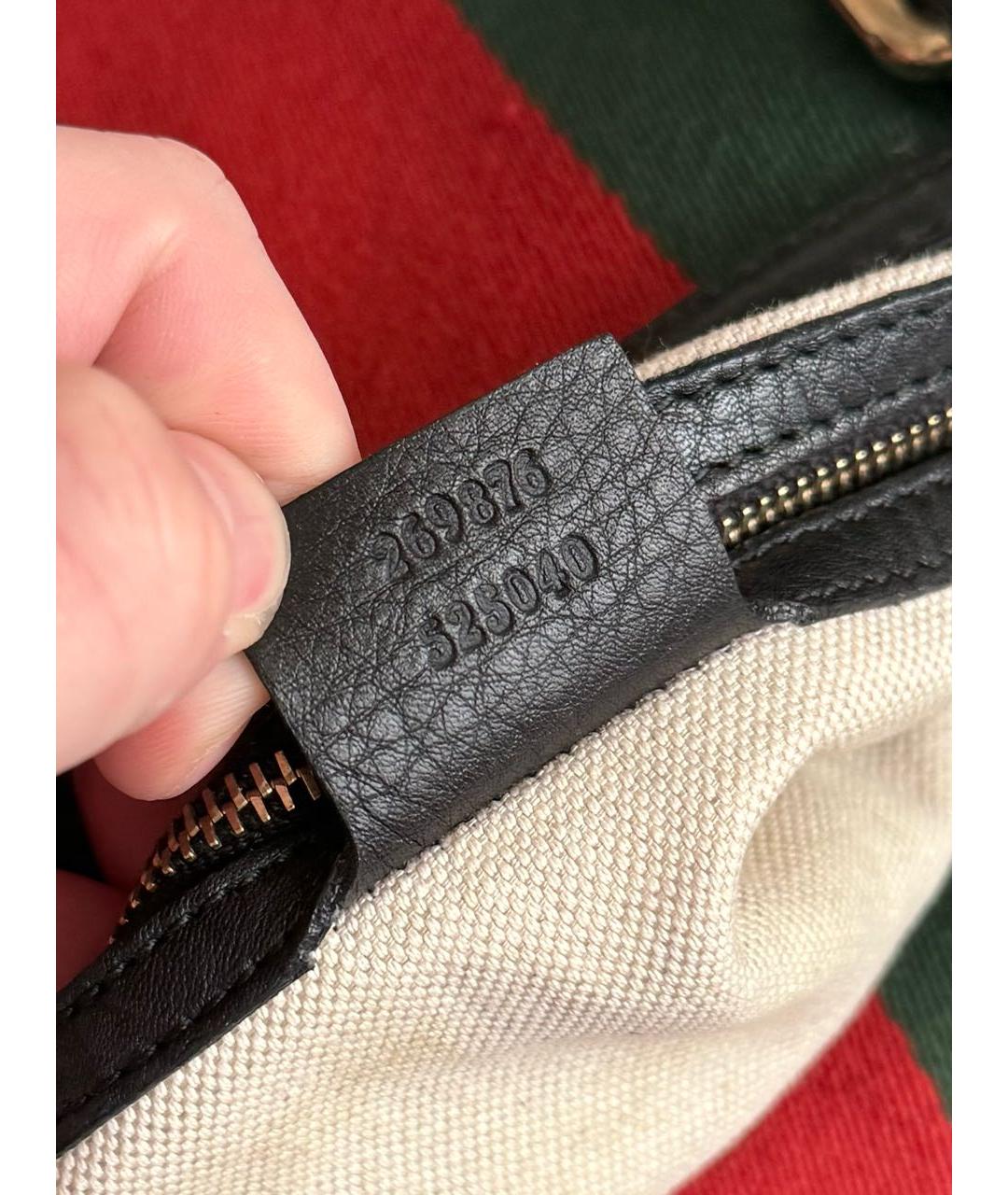 GUCCI Черная кожаная сумка с короткими ручками, фото 7