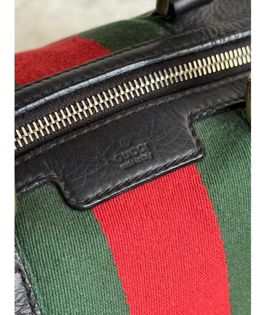 GUCCI Черная кожаная сумка с короткими ручками, фото 5