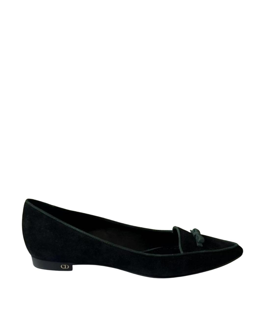 CHRISTIAN DIOR Зеленые кожаные лоферы, фото 1