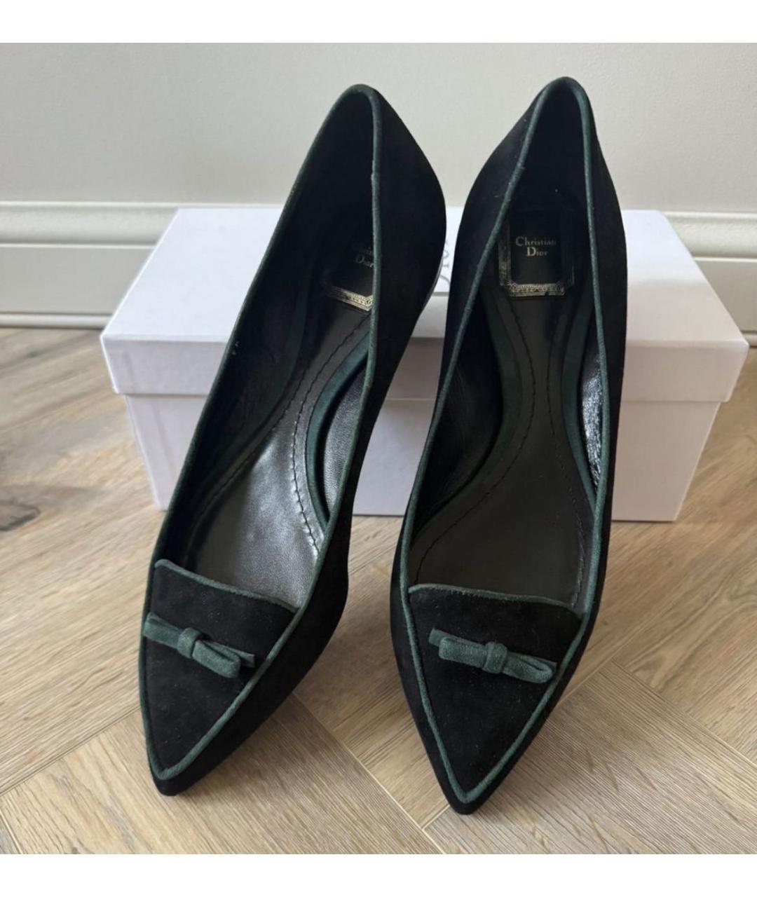 CHRISTIAN DIOR Зеленые кожаные лоферы, фото 2