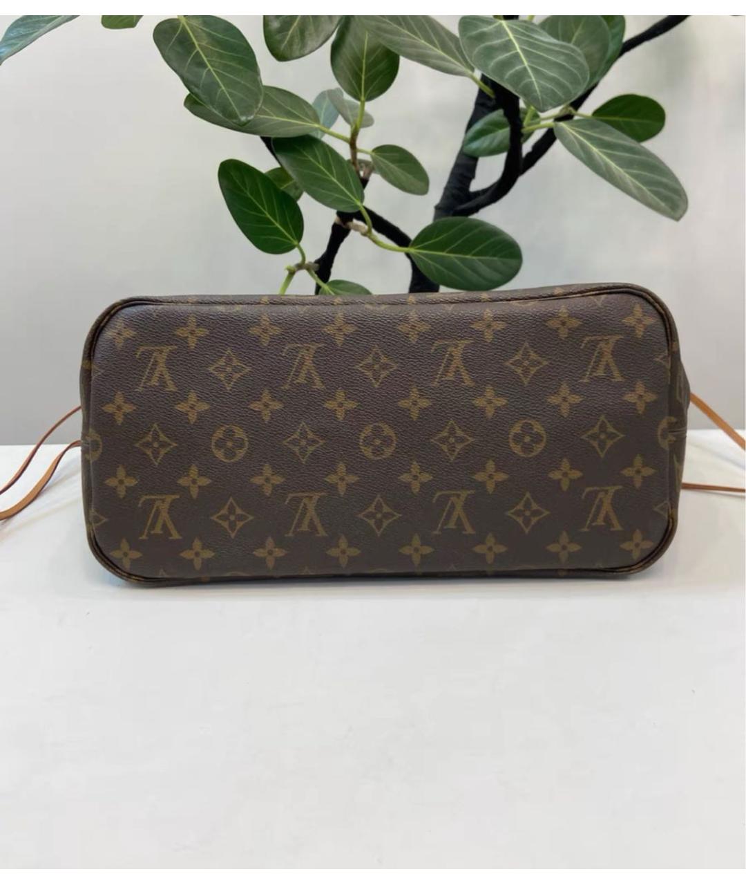 LOUIS VUITTON Коричневая сумка тоут из канвы, фото 7