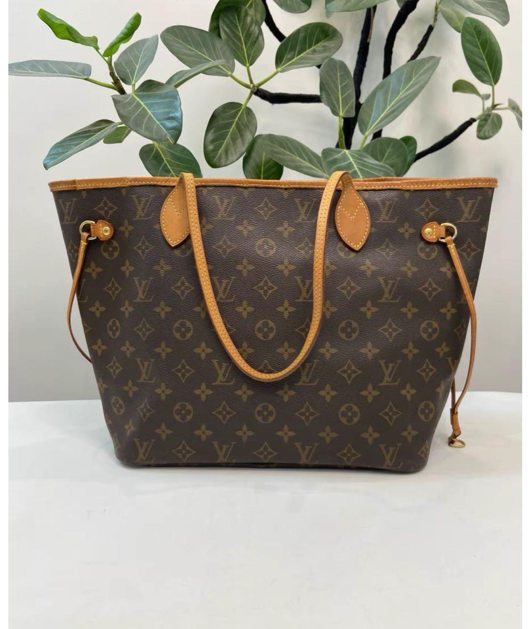 LOUIS VUITTON Коричневая сумка тоут из канвы, фото 2