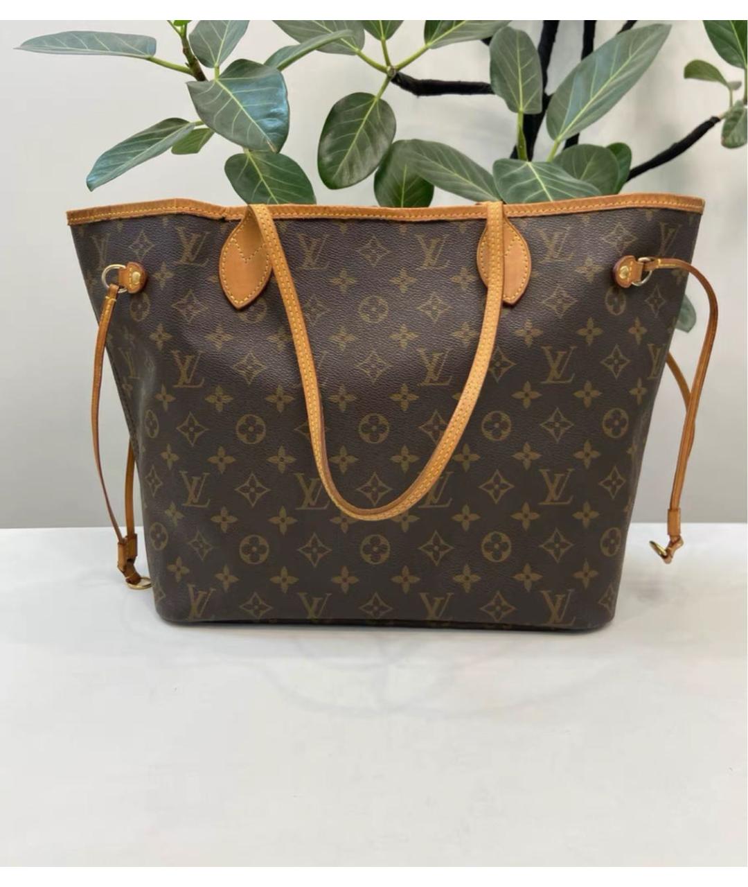 LOUIS VUITTON Коричневая сумка тоут из канвы, фото 3