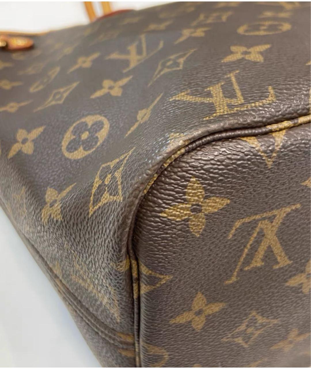 LOUIS VUITTON Коричневая сумка тоут из канвы, фото 6