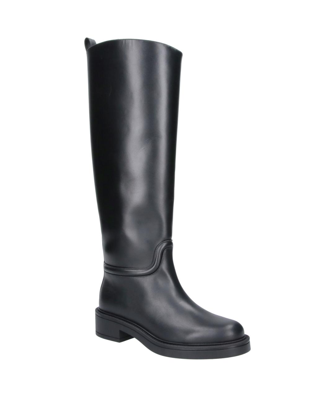 STUART WEITZMAN Черные кожаные сапоги, фото 2
