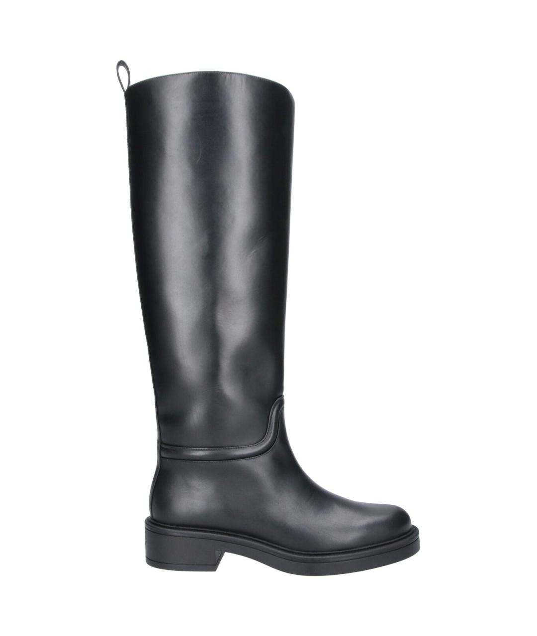 STUART WEITZMAN Черные кожаные сапоги, фото 1