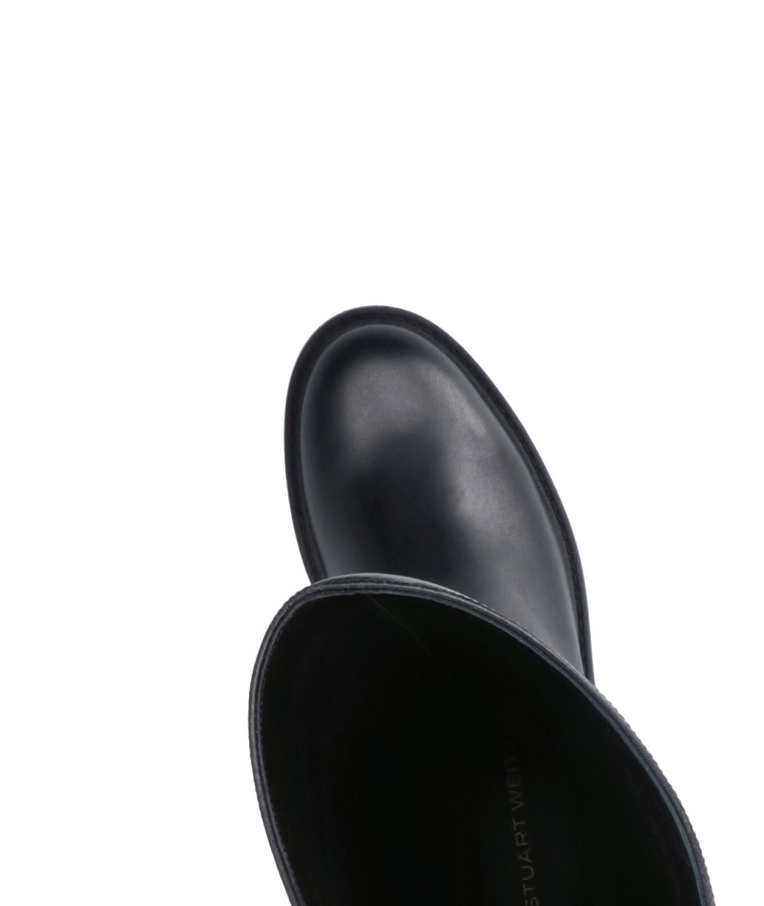 STUART WEITZMAN Черные кожаные сапоги, фото 5