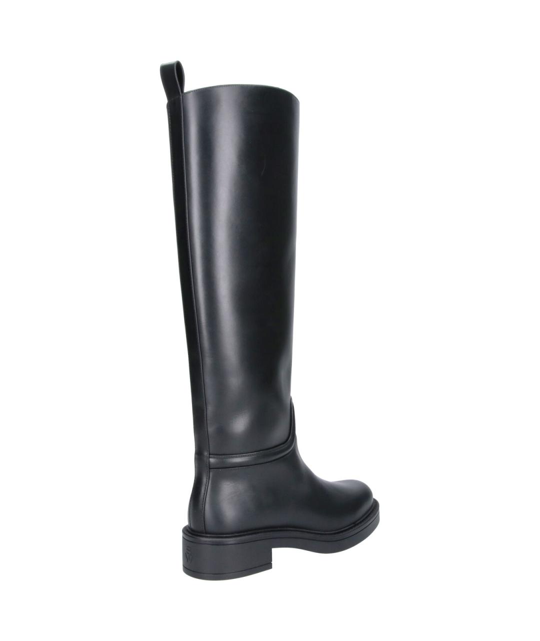 STUART WEITZMAN Черные кожаные сапоги, фото 4