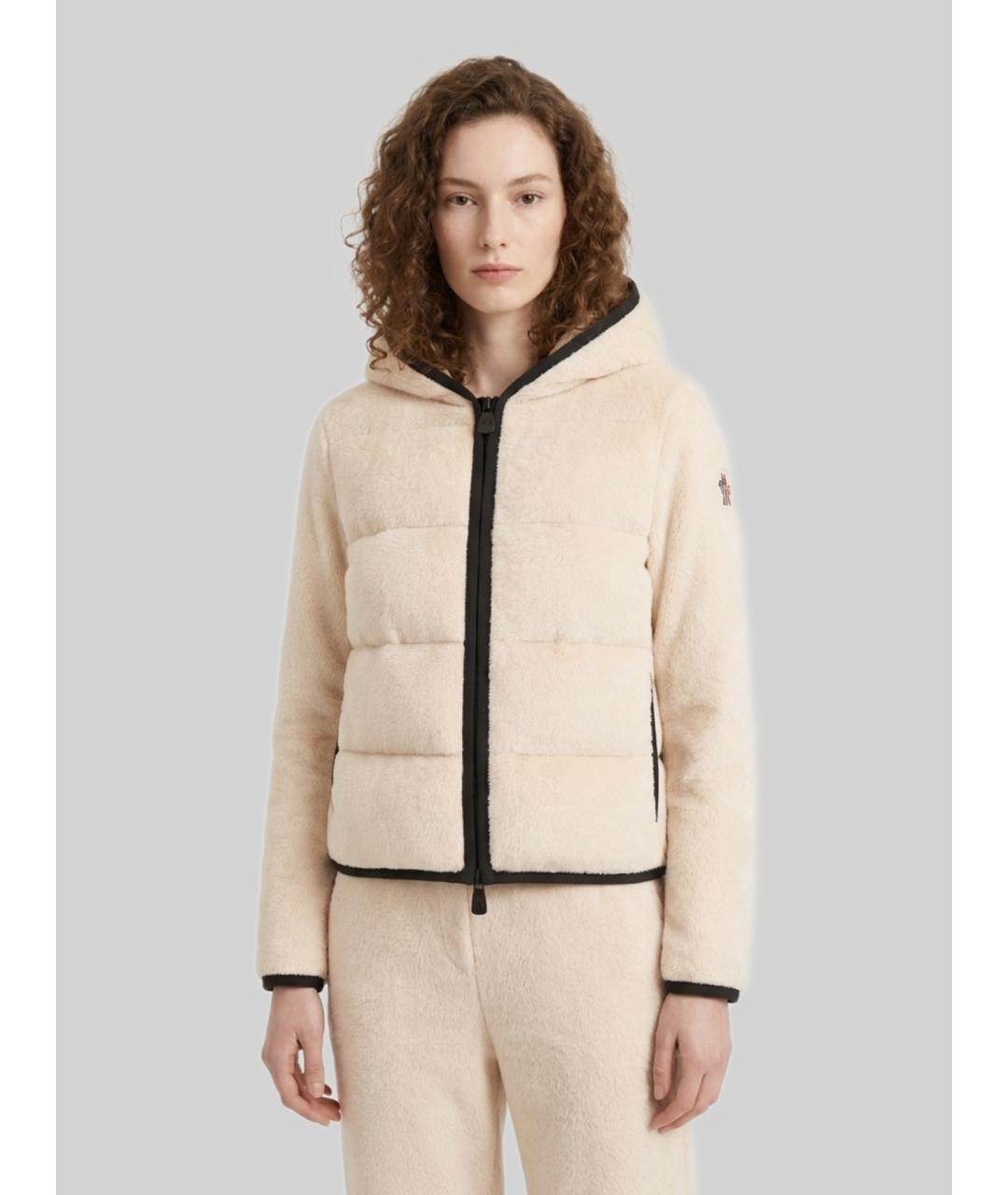 MONCLER GRENOBLE Белая полиэстеровая куртка, фото 4