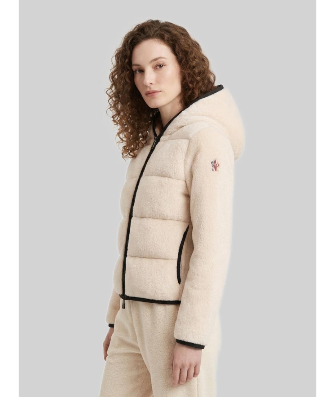 MONCLER GRENOBLE Белая полиэстеровая куртка, фото 2