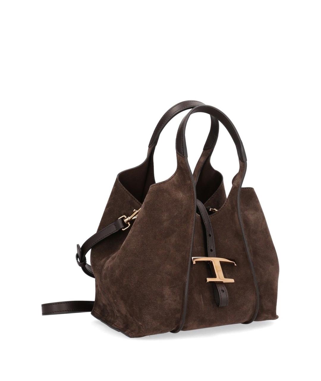 TOD'S Коричневая замшевая сумка через плечо, фото 2