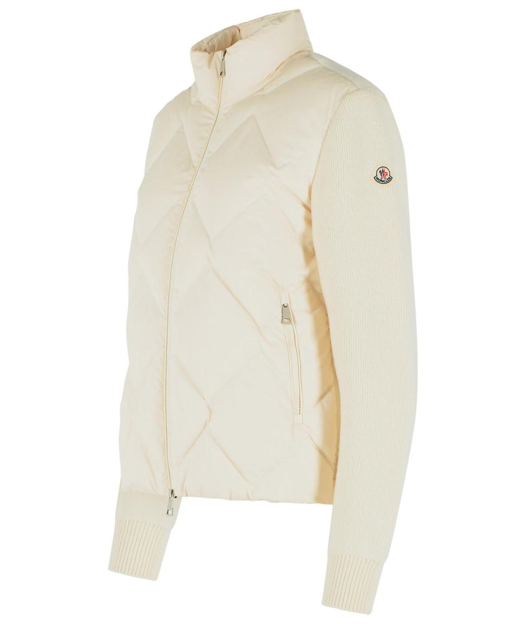 MONCLER Белая полиэстеровая куртка, фото 2