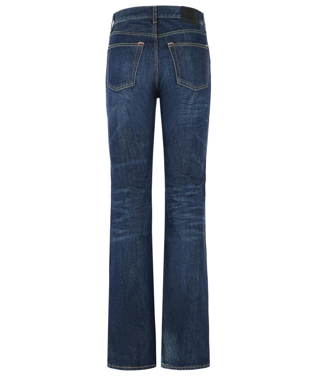 ACNE STUDIOS Синие хлопковые прямые джинсы, фото 3