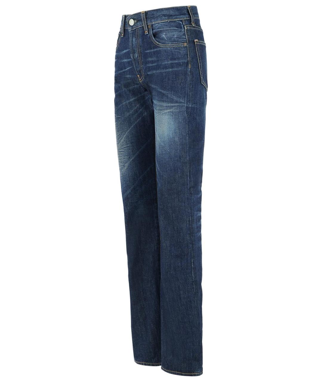 ACNE STUDIOS Синие хлопковые прямые джинсы, фото 2