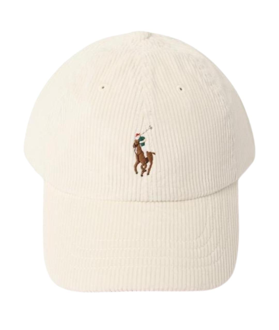 POLO RALPH LAUREN Белая хлопковая кепка/бейсболка, фото 1